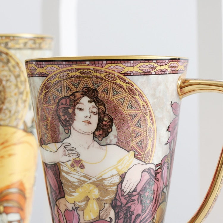 Alphonse Mucha Ceramic mugs