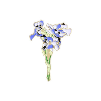 Van gogh flowers enamel pins