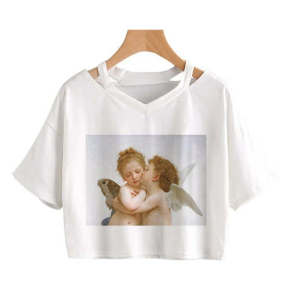 L'Amour et Psyché cropped t-shirt