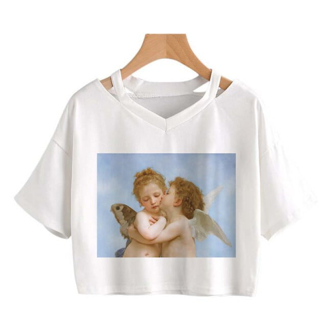 L'Amour et Psyché cropped t-shirt