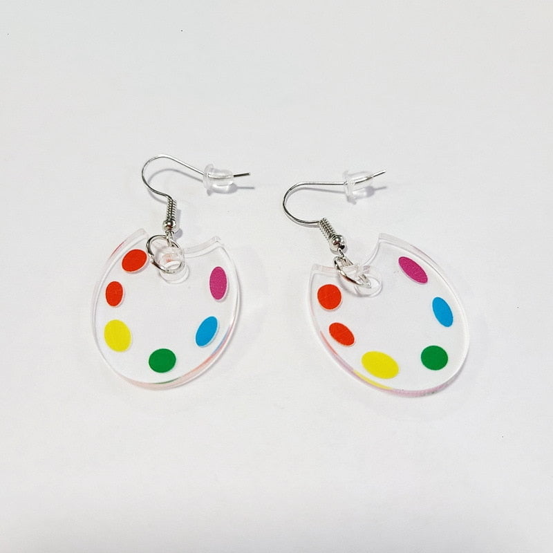 Palette transparent earrings