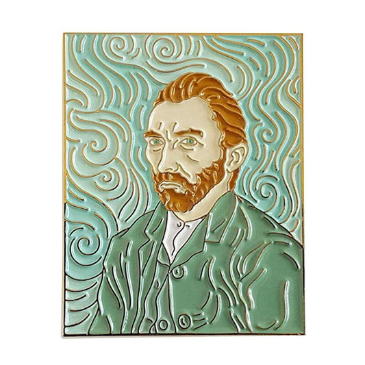 Pin de esmalte de autorretrato de Van Gogh