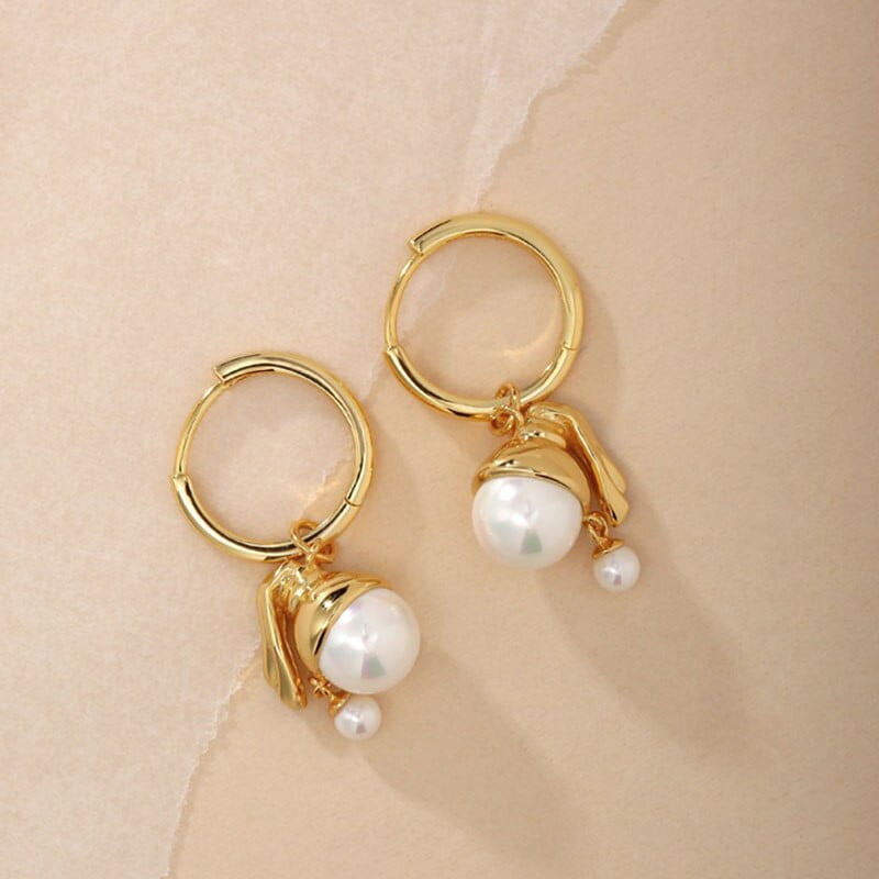 Girl with a pearl vintage earrings