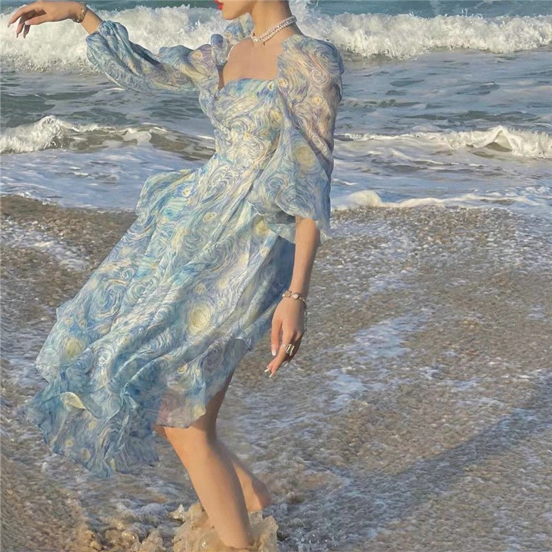 Starry Night Long fairy dress Galartsy Starry Night Long fairy dress Galartsy