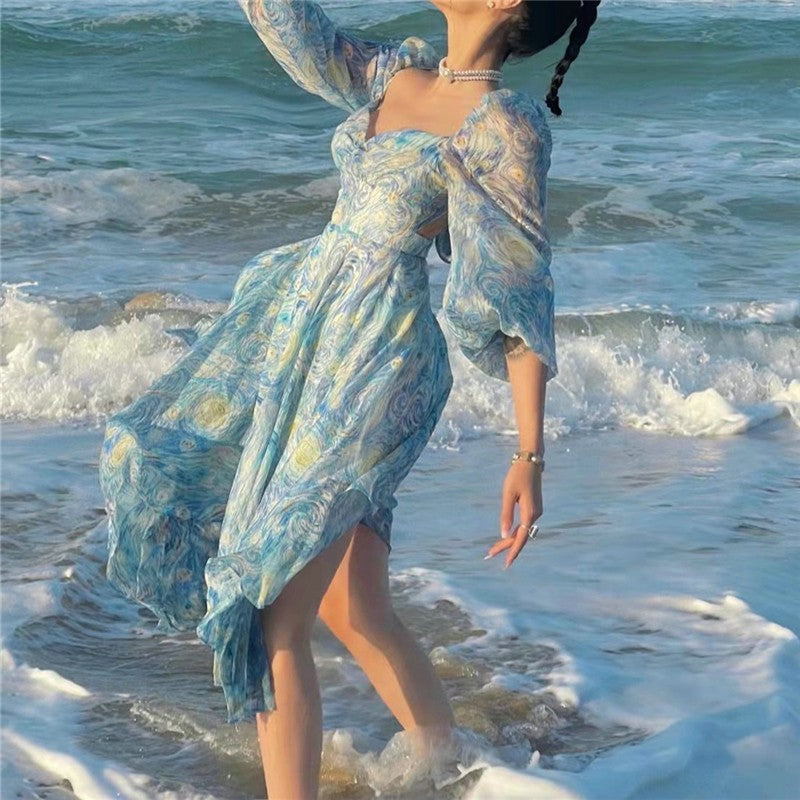 Starry Night Long fairy dress Galartsy Starry Night Long fairy dress Galartsy