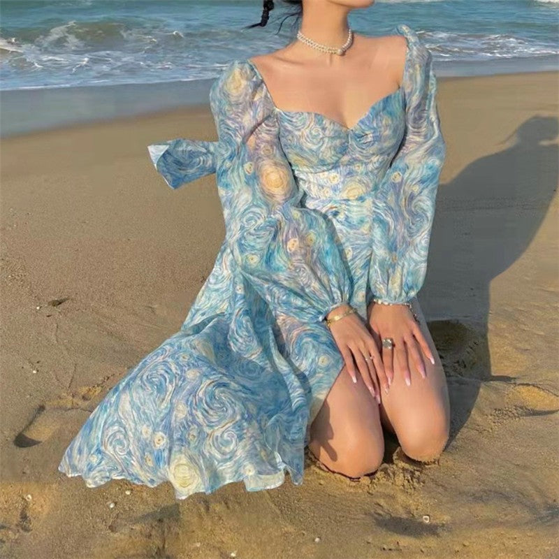 Starry Night Long fairy dress Galartsy Starry Night Long fairy dress Galartsy