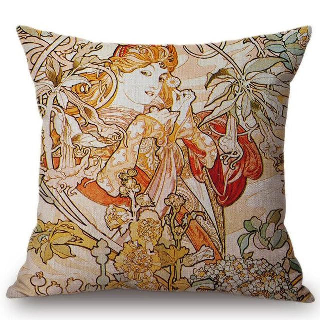 Alphonse Mucha Illustrations pillow cases Galartsy