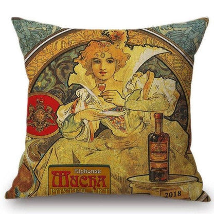 Alphonse Mucha Illustrations pillow cases