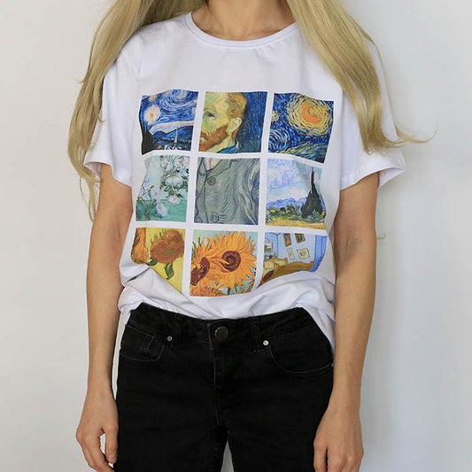 Grille de tableaux de Van Gogh - T-shirt unisexe