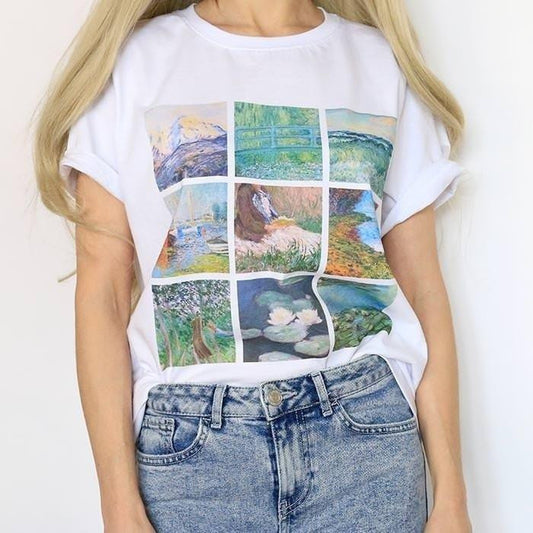 T-shirt Grille des peintures de Monet