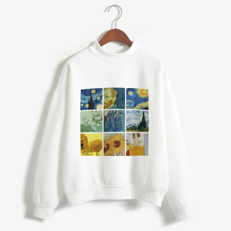 Van gogh paintings grid Sweatshirt