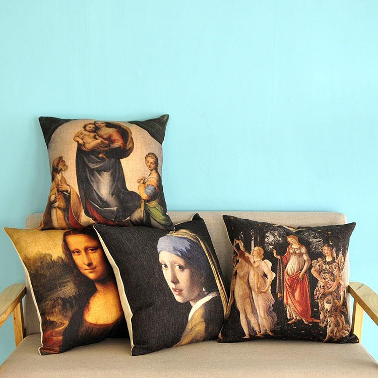 Classical Famous Paintings Pillow Cases