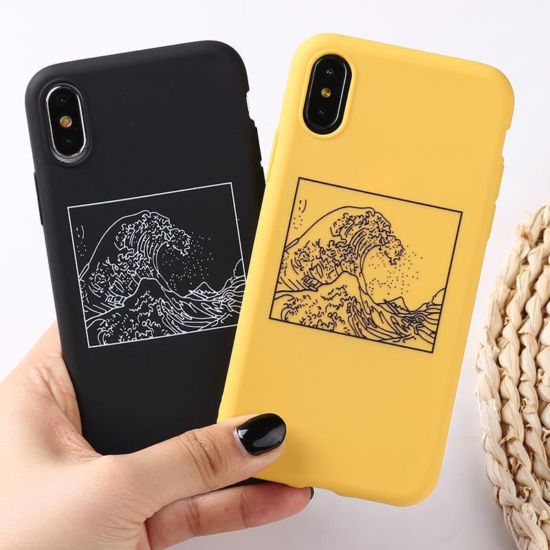 The Great Wave off Kanagawa matte iPhone cover