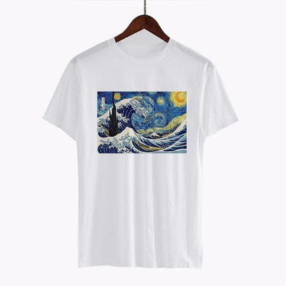 The starry wave off kanagawa T-shirt