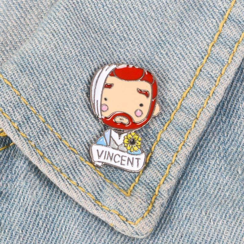 Vincent Van Gogh Enamel Pin portrait Badge