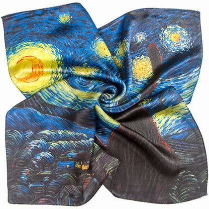 The starry night silk scarf