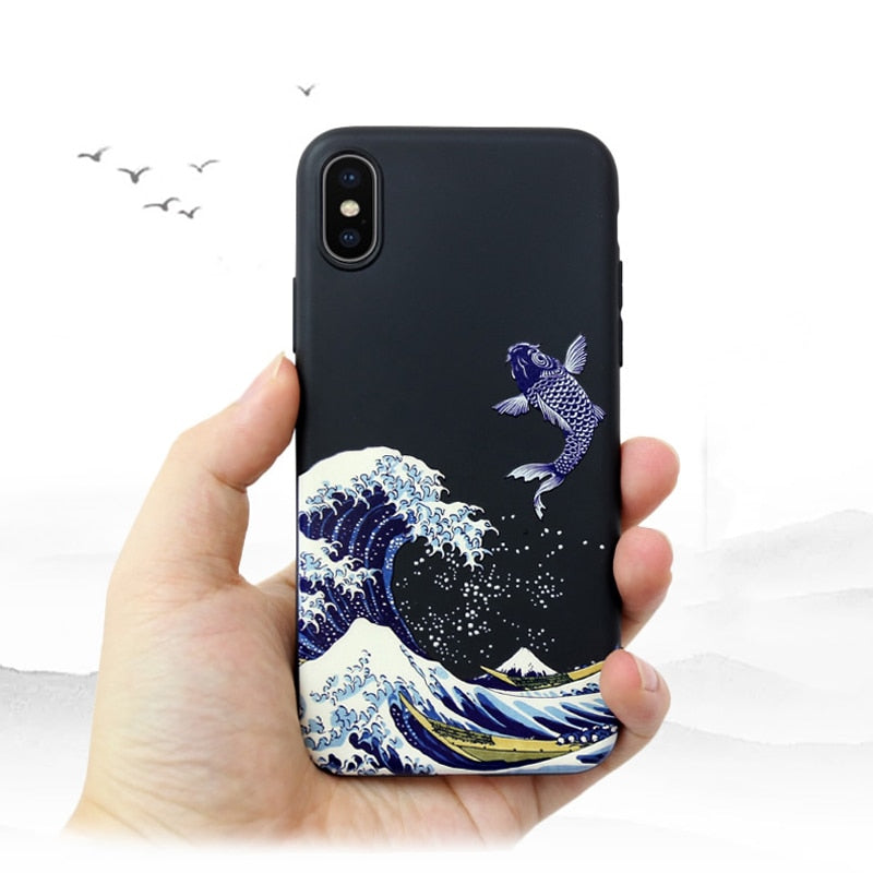 Custodia per telefono Hokusai (1760-1849) The Great Wave Off Kanagawa Custodia per telefono Hokusai (1760-1849) The Great Wave Off Kanagawa