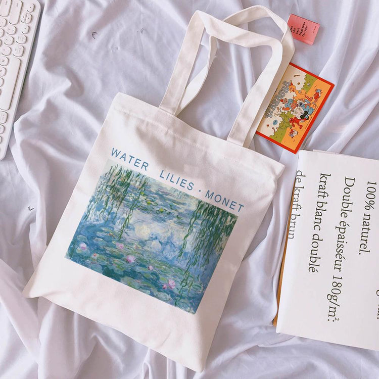 Water lilies Monet tote bag