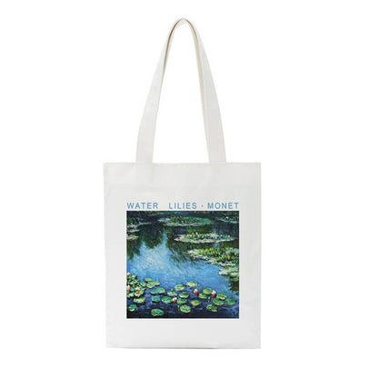 Water lilies Monet tote bag