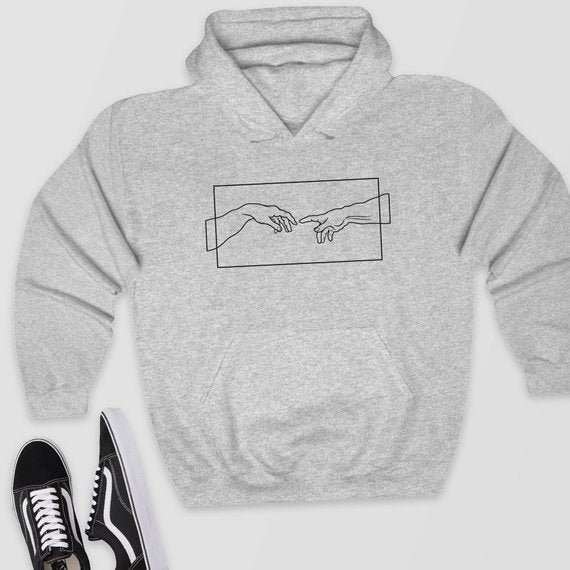 Creation of adam minimalist hoodie