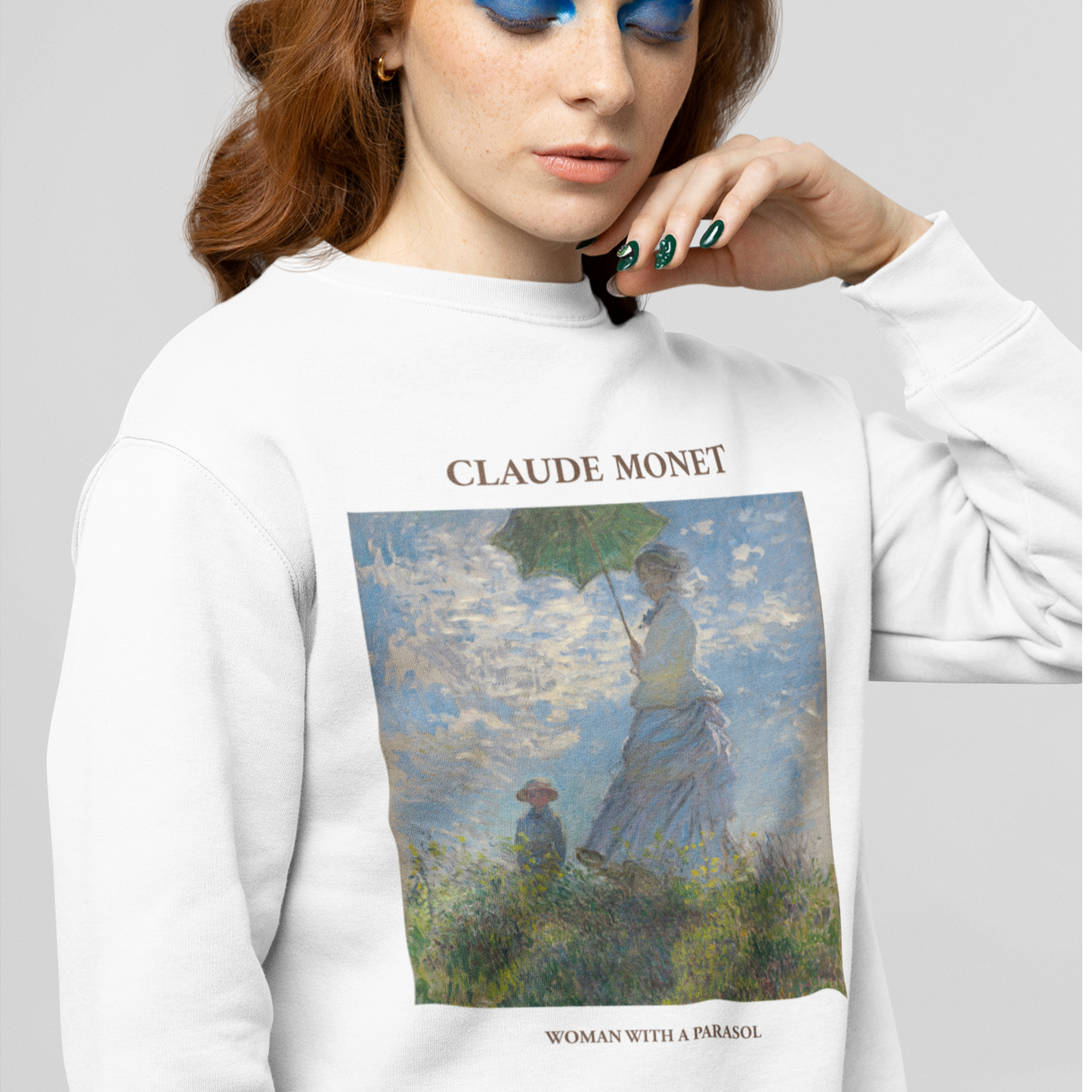 Claude Monet Woman with a Parasol Sweatshirt